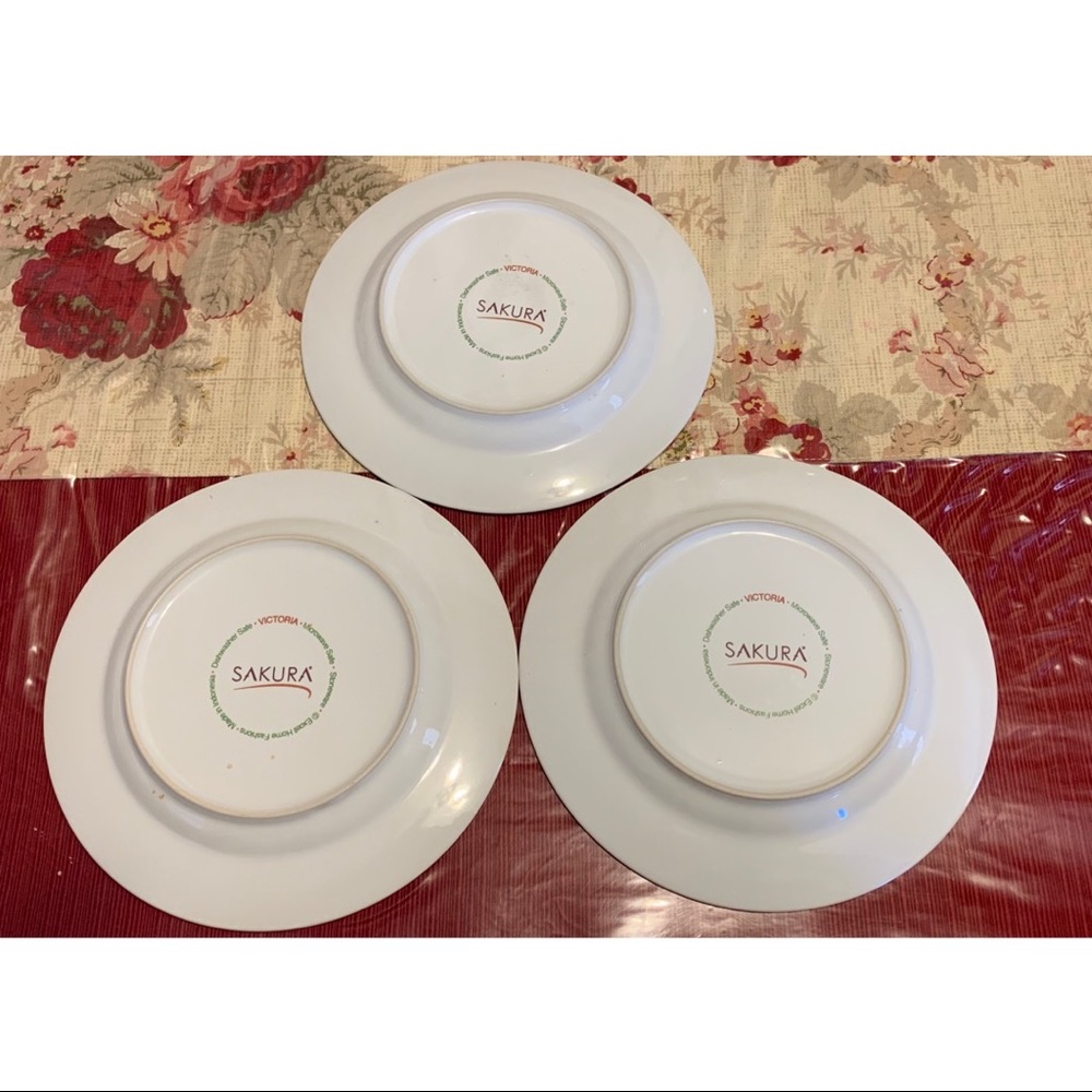 SAKURA PLATES ( Set 3) - Picture 2 of 3
